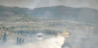 Άρτα: Φωτιά στο Κομπότι – Επιχειρούν και 4 αεροσκάφη