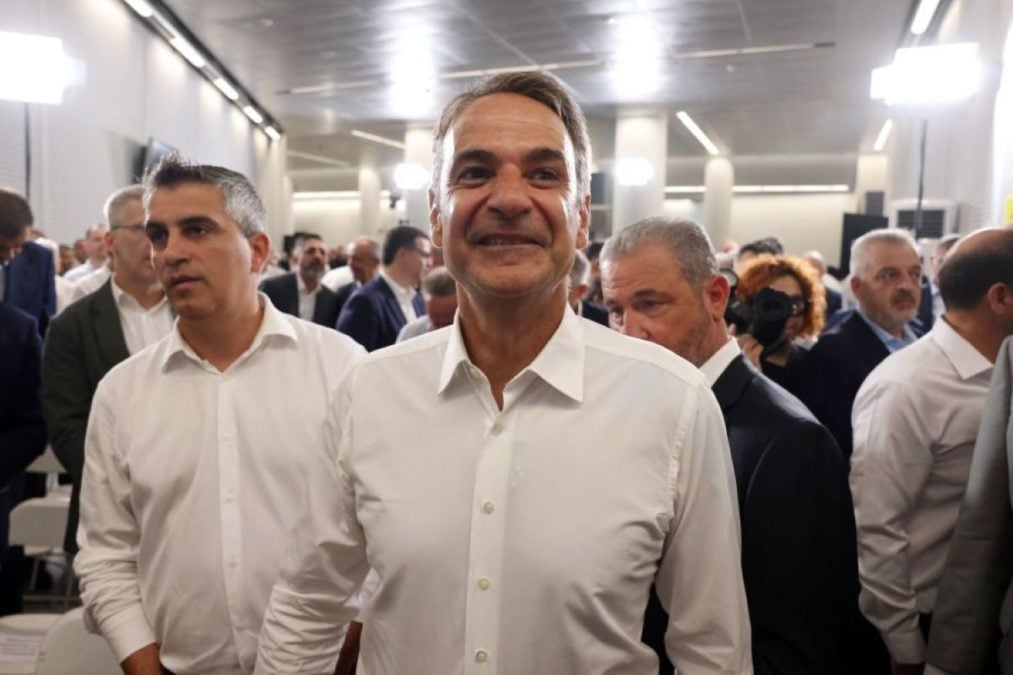 Ο Κυριάκος Μητσοτάκης στα εγκαίνια του Μετρό Καλαμαριάς