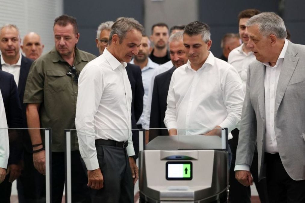 Ο Κυριάκος Μητσοτάκης στα εγκαίνια του Μετρό Καλαμαριάς