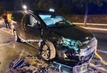 Αυτοκίνητο πέρασε στο αντίθετο ρεύμα και συγκρούστηκε με ταξί-βαν – Βίντεο από τη στιγμή του τροχαίου