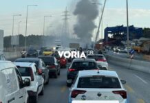 Θεσσαλονίκη: «Λαμπάδιασε» εν κινήσει φορτηγό και προκάλεσε κυκλοφοριακό χάος στον Περιφερειακό