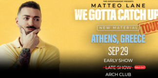 Ο Matteo Lane ζωντανά στην Αθήνα